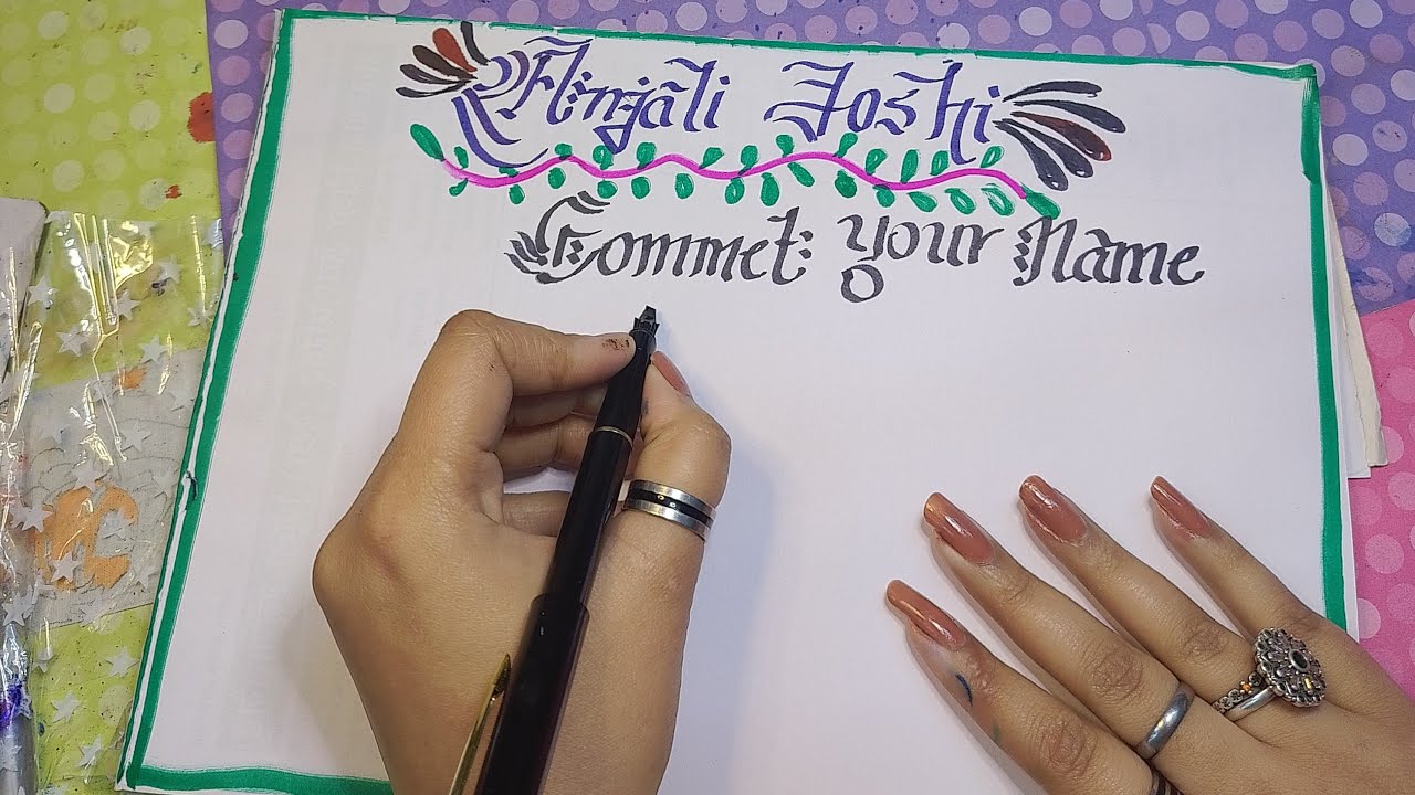 🎁 Comment Your Name Live | Membership Gifts for Fans! ✨ AnjalijoshiArt ✍️  #calligraphy #live#shorts
