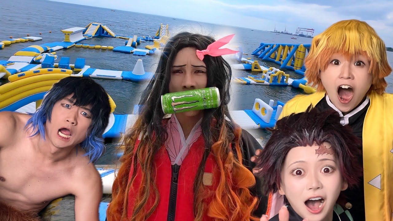 海の上で最強禰󠄀豆子が大暴れ！？ #demonslayer