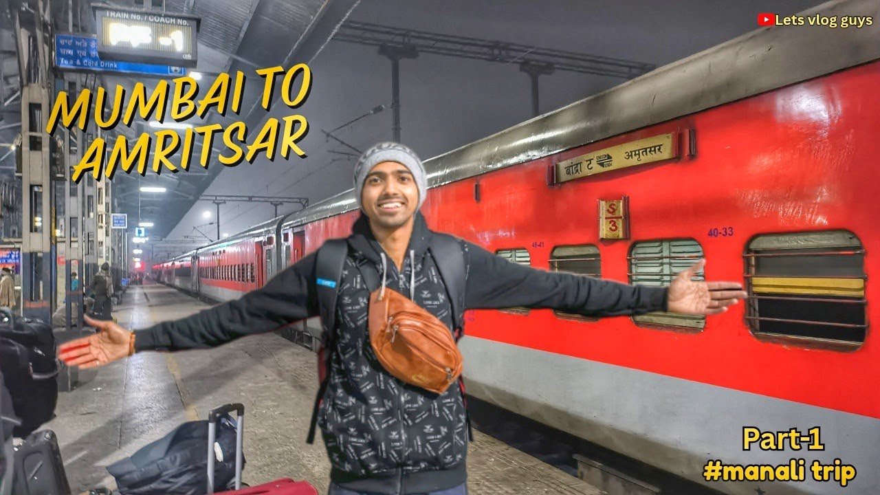 Mumbai to Amritsar train journey experience 🚆| Manali trip begins 🔥 Part 1 #manalitrip 
