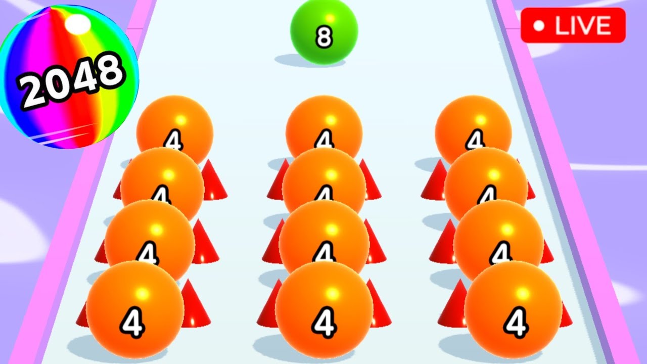 Ball Run 2048 Merge Number Live Gameplay Part -315