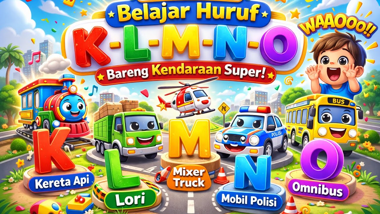 Belajar Huruf K–O untuk Anak Usia 3–5 Tahun | Seru & Mudah Dipahami! 🌈