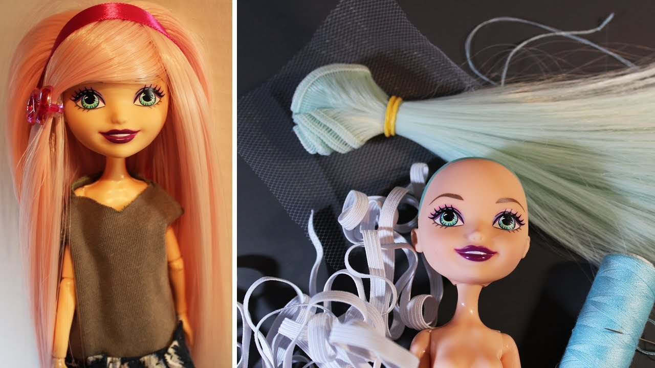Doll Wig - Making Wig for Doll DIY - Peruka dla Lalki 23