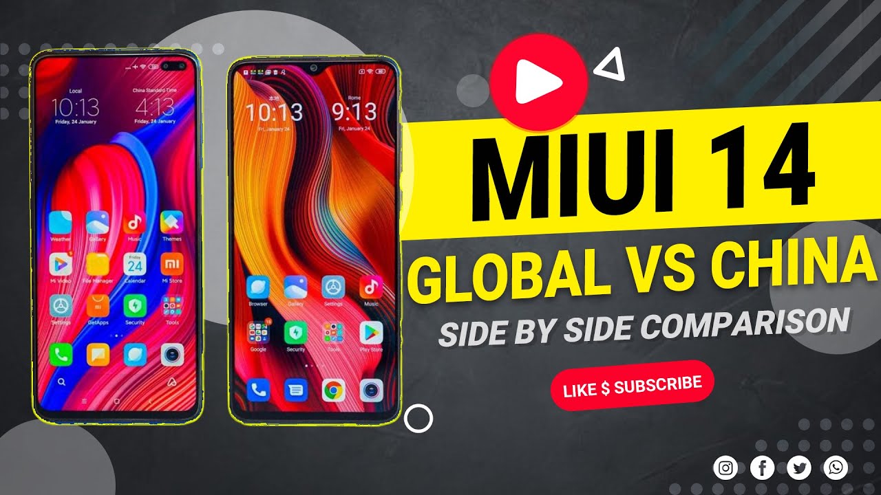 MIUI 14 China Vs MIUI 14 Global | Side By Side Comparison | Missing Features In Global & Indian MIUI