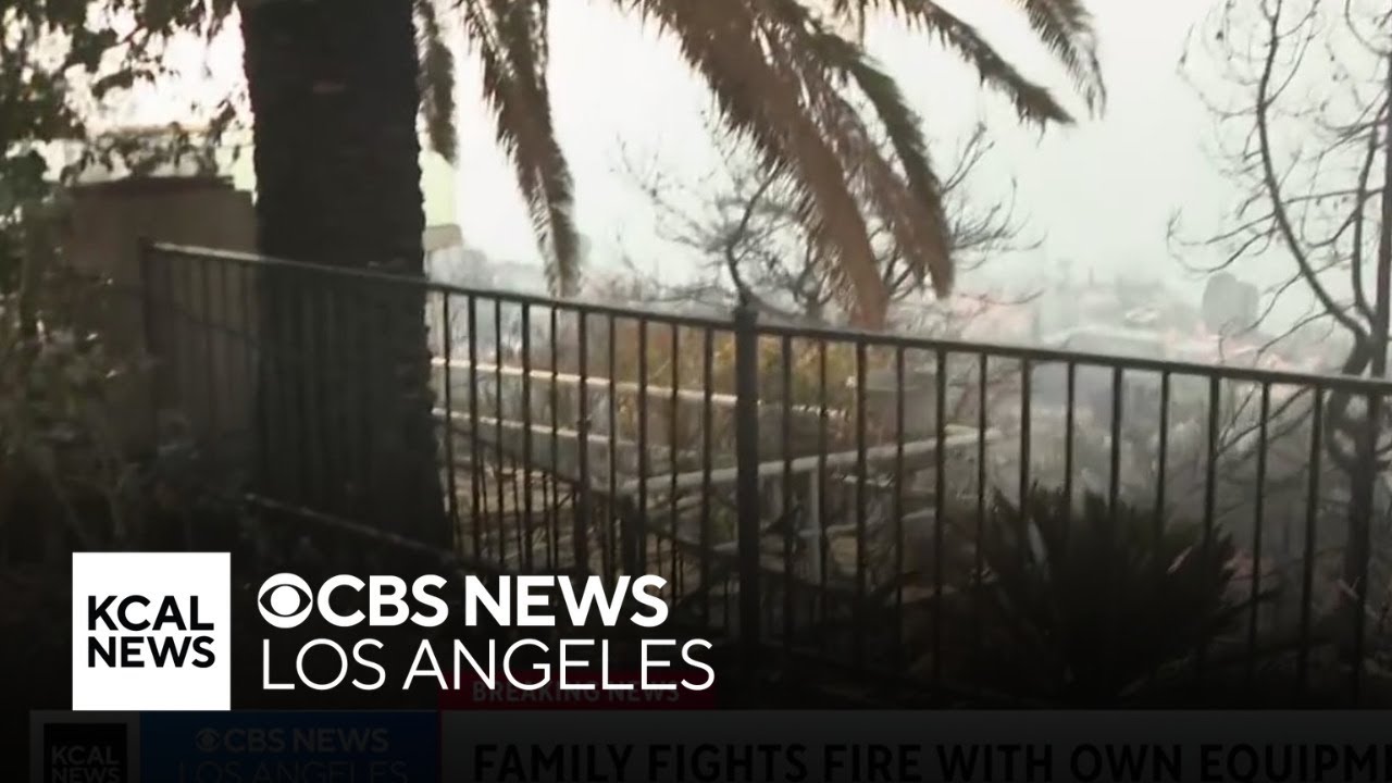 Pacific Palisades family fends off flames with their own firefighting equipment