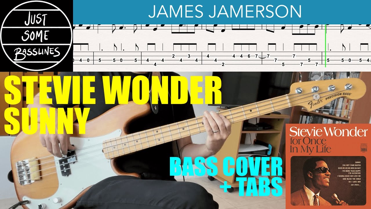 James Jamerson // Stevie Wonder - Sunny // BASS COVER + TABS