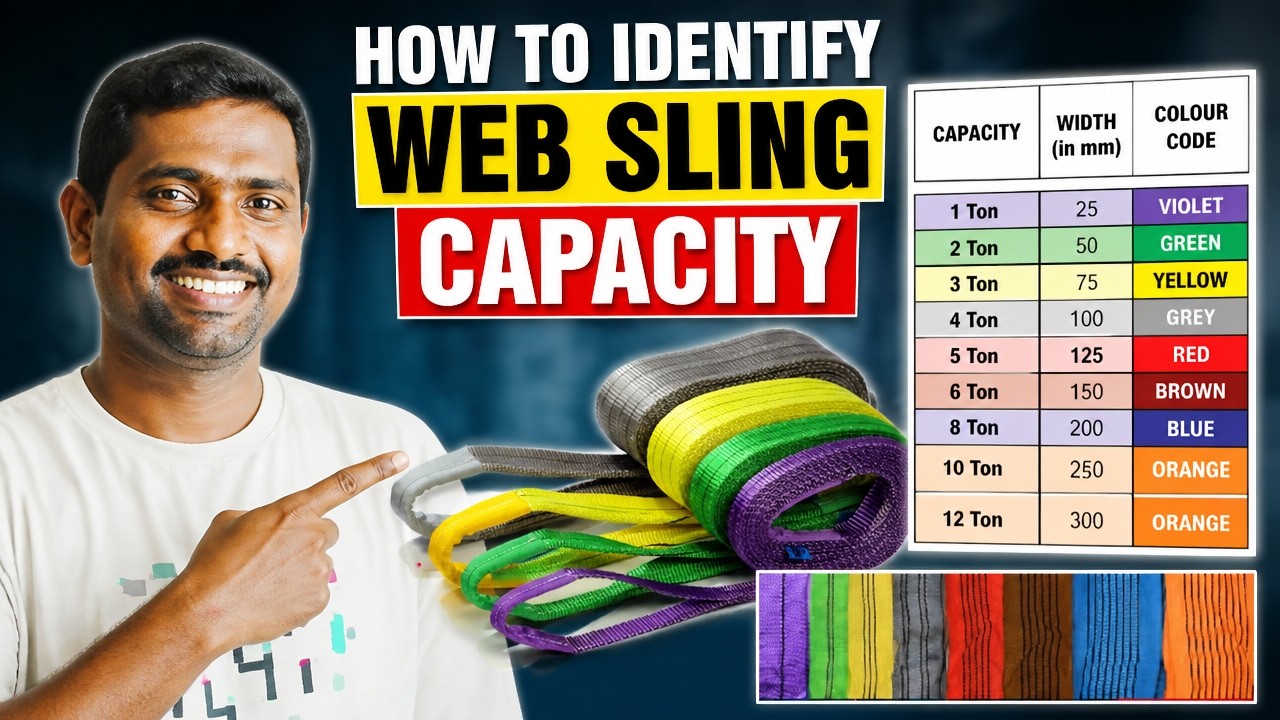 How to identify Web sling capacity | Lifting Tools | Lilting Tackles | Rigging Training | Web sling