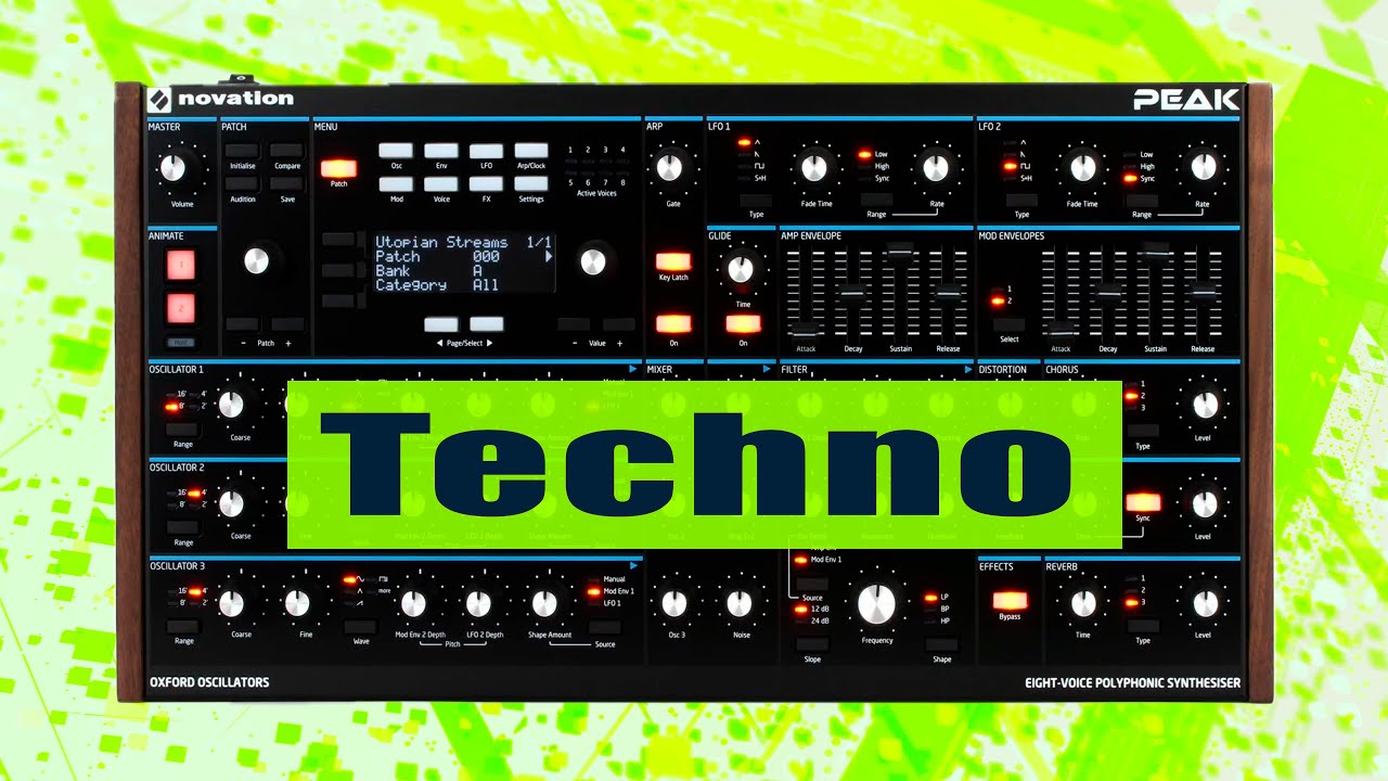 Techno ONLY with NOVATION  PEAK - See PlayList
