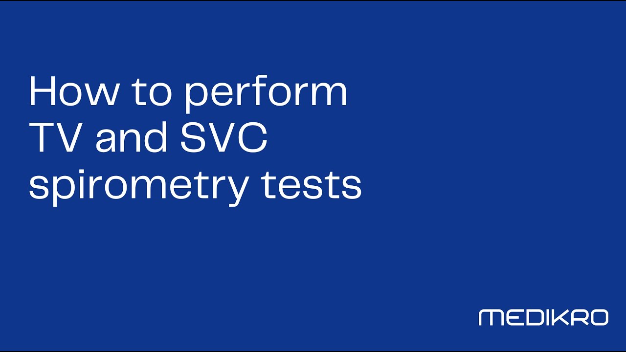 Performing TV and SVC spirometry with Medikro Spirometer