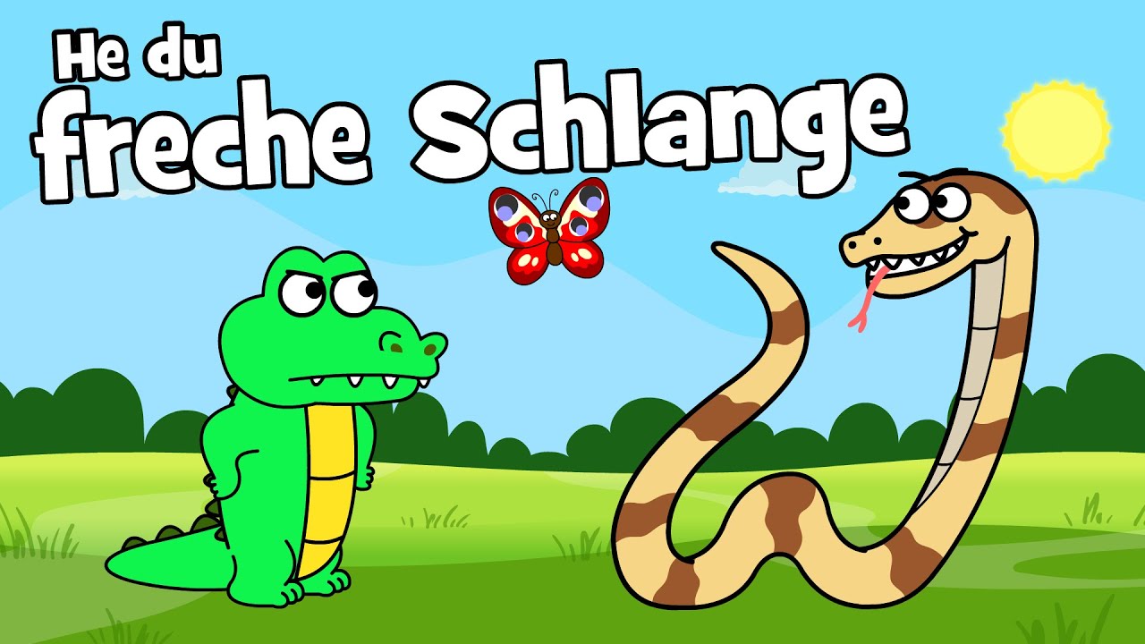♪ ♪ Kinderlied Schlange - Lustiges Tierlied | He du freche Schlange - Hurra Kinderlieder