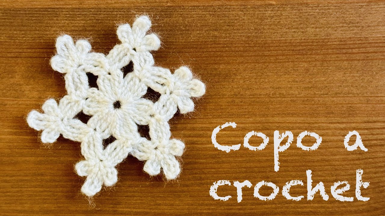 Adorno Navideño a Crochet Copo o Estrella paso a paso