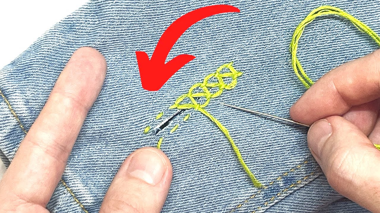 Don’t Hide It–3 Sewing Hacks That Turn Holes Into Art! How to sew a hole in jeans.