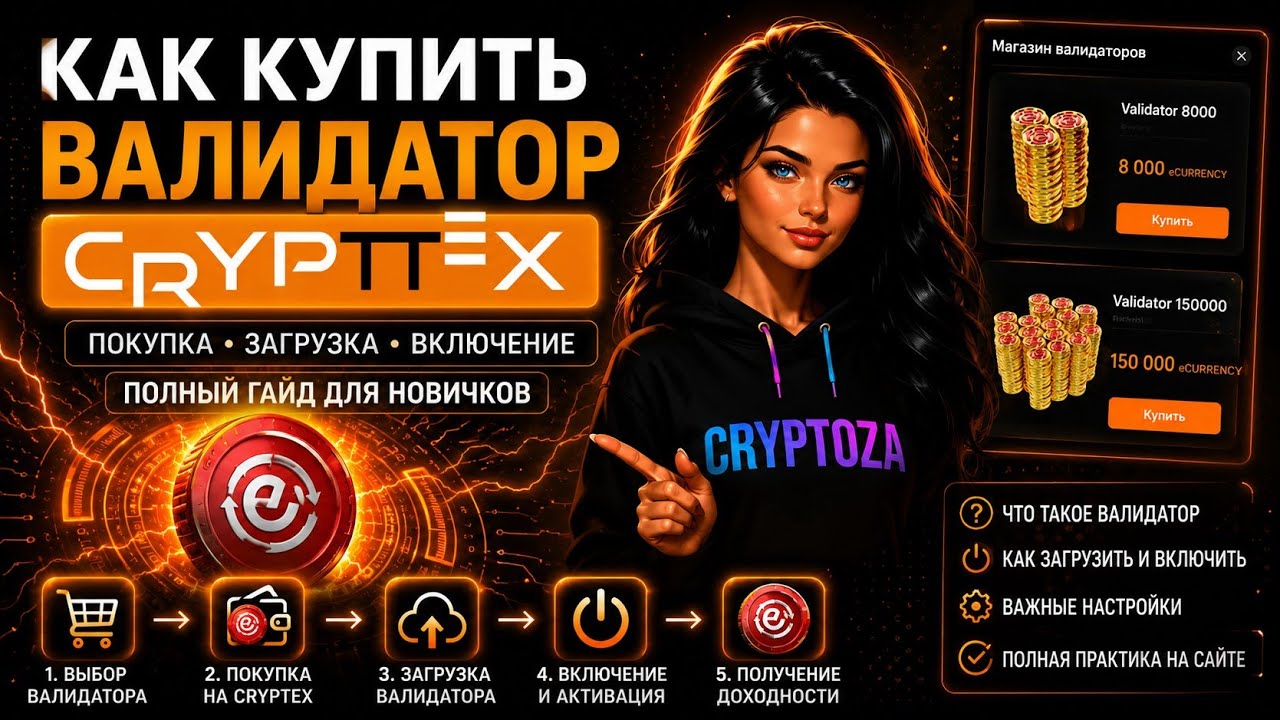 CRYPTTEX ДЛЯ НОВИЧКОВ | Как Купить и Загрузить ВАЛИДАТОР ECURRENCY 