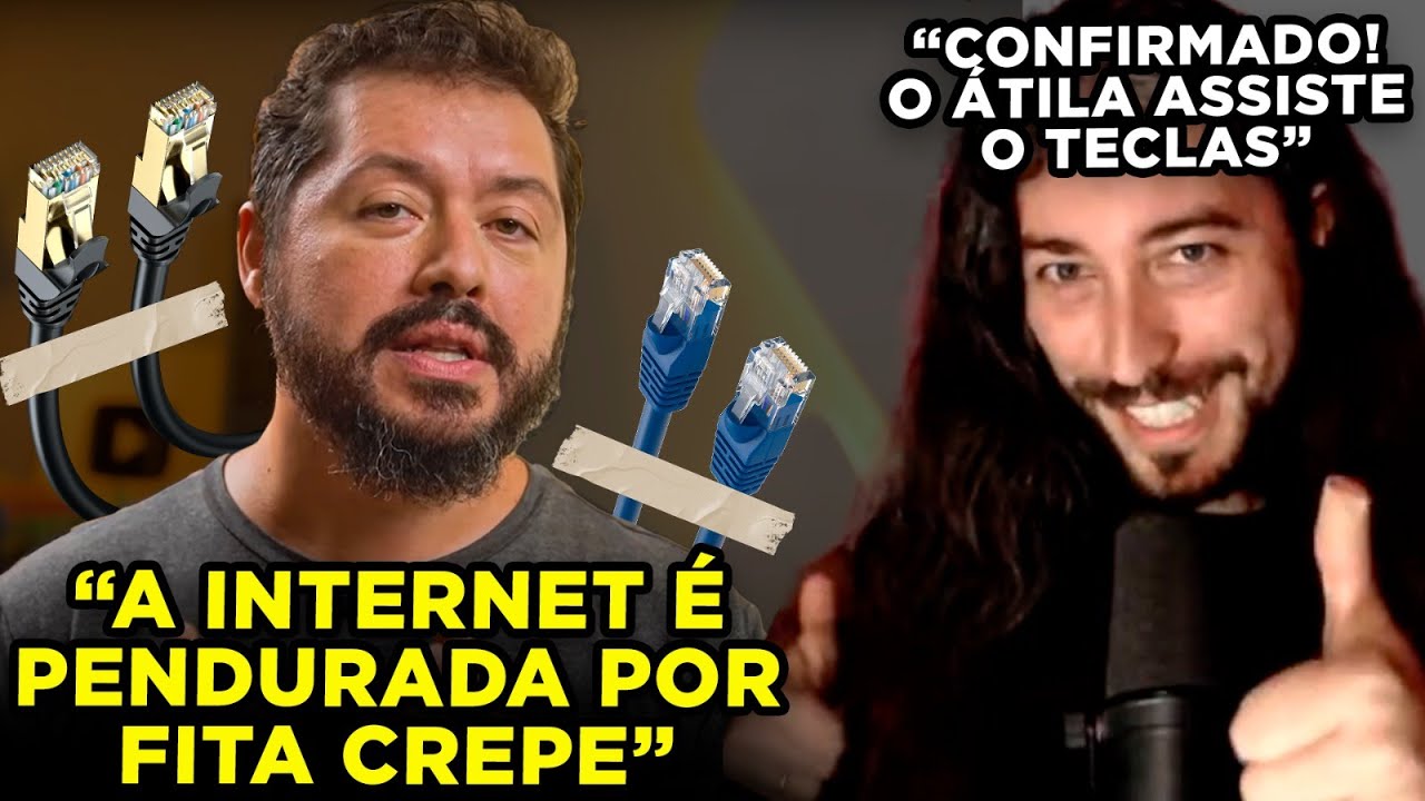 A INTERNET É SEGURADA POR CHICLETE E FITA CREPE (react a 