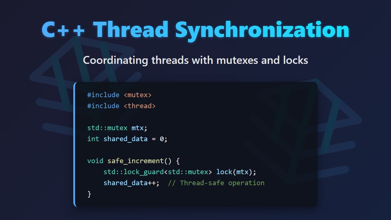 C++ Thread Synchronization: Mutexes & Locks for Beginners
