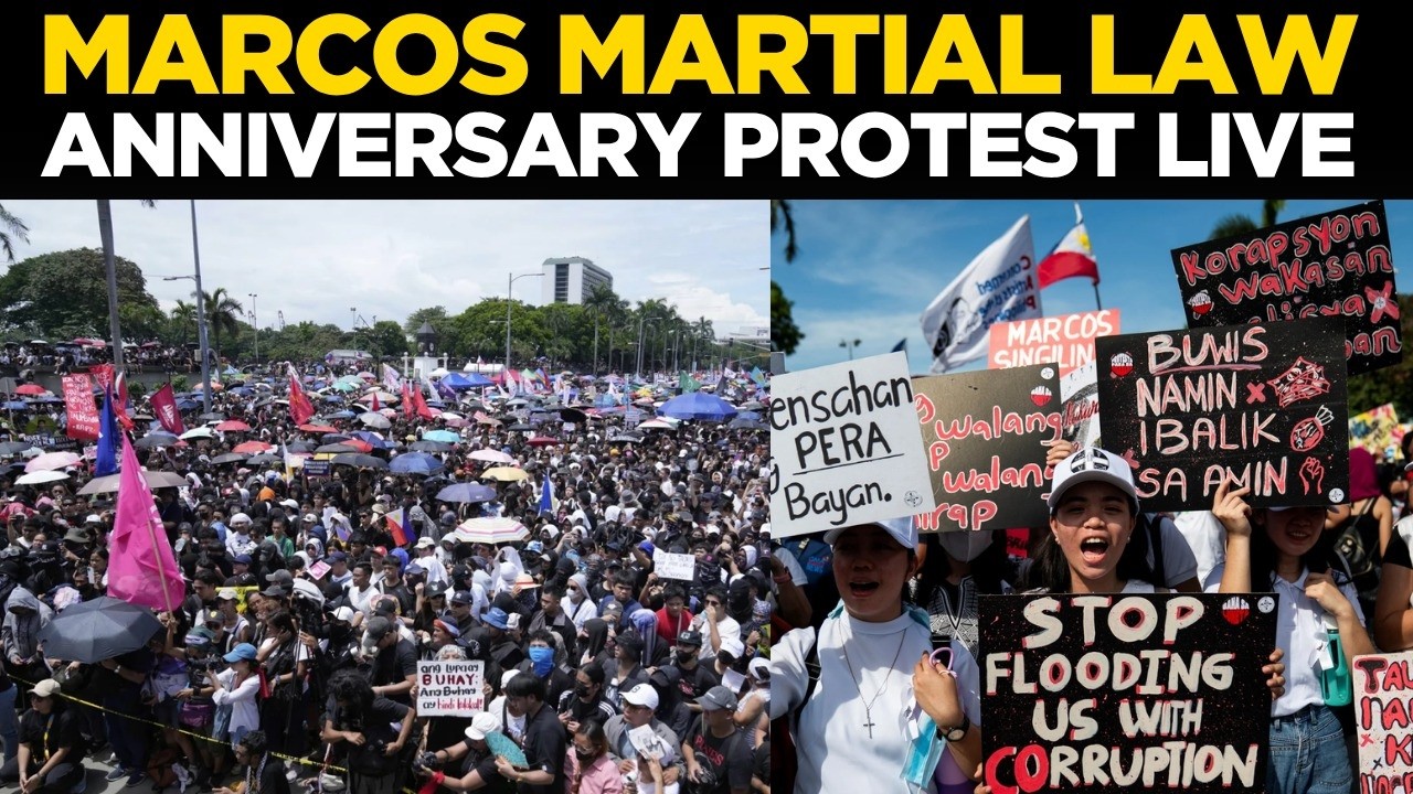 PHILIPPINES PROTEST LIVE: Manila Protesters Mark Martial Law Anniversary | World News LIVE