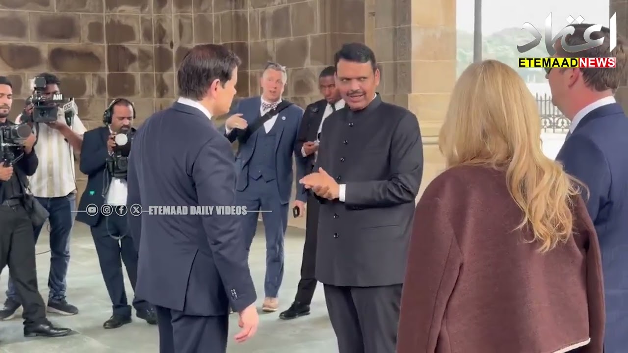 US Secretary Of State Marco Rubio Arrives In Mumbai; Meets CM Devendra Fadnavis