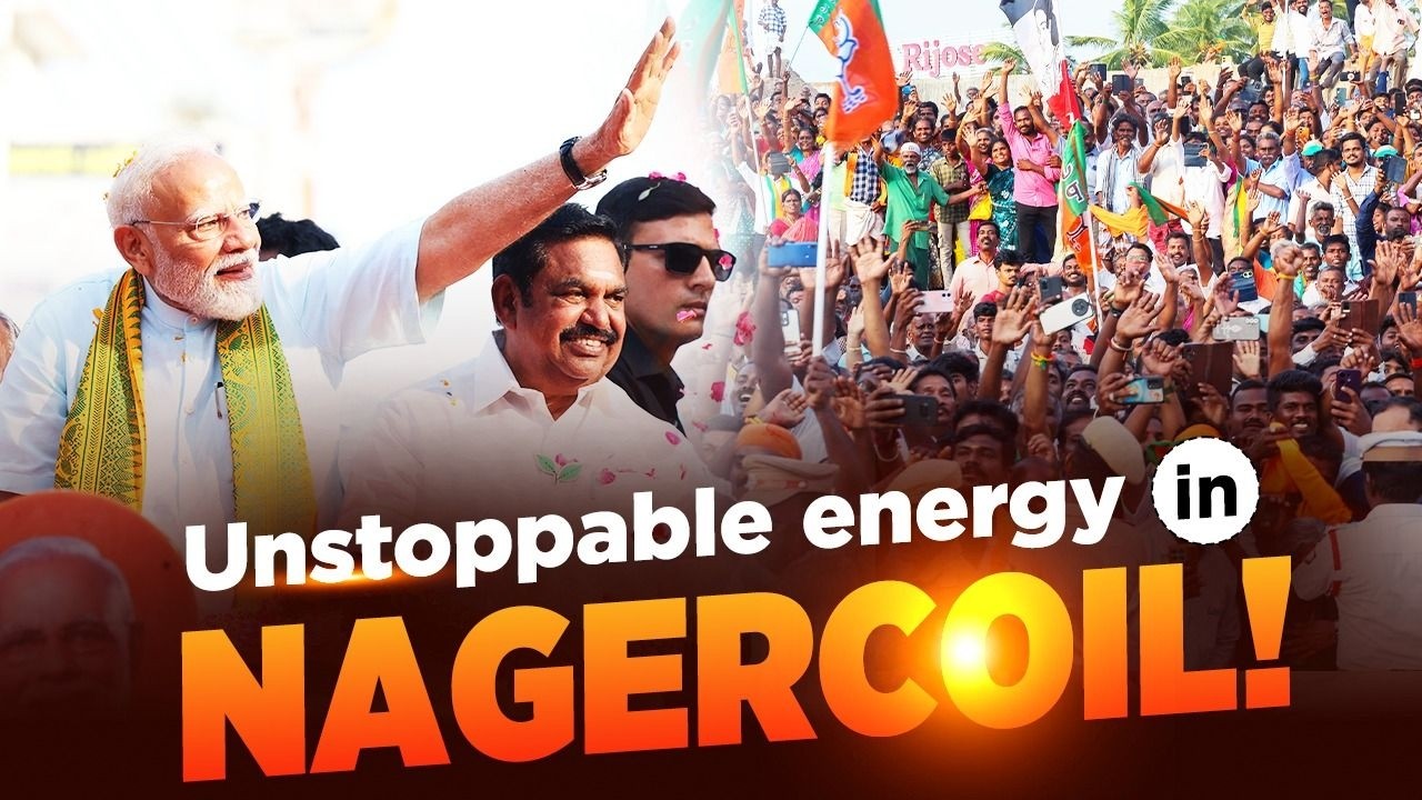 LIVE: Huge crowd turns out for PM Modi in Nagercoil, Tamil Nadu