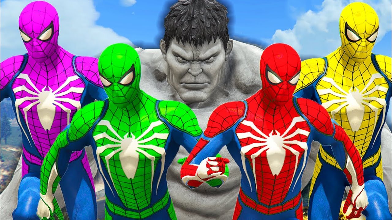 GREY HULK vs TEAM SPIDER MAN - What If Battle Superheroes