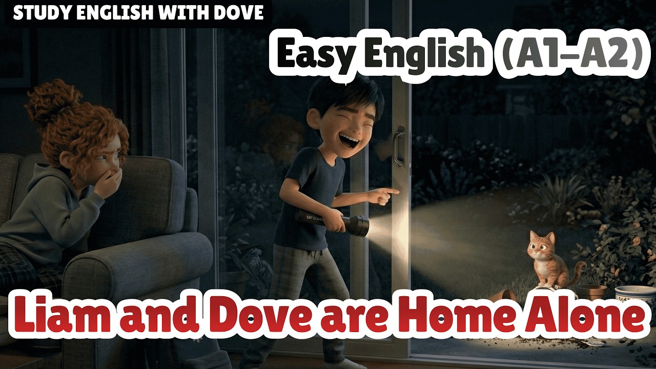 Liam and Dove are Home Alone | Easy English Listening Story for Beginners | English Funny Situations