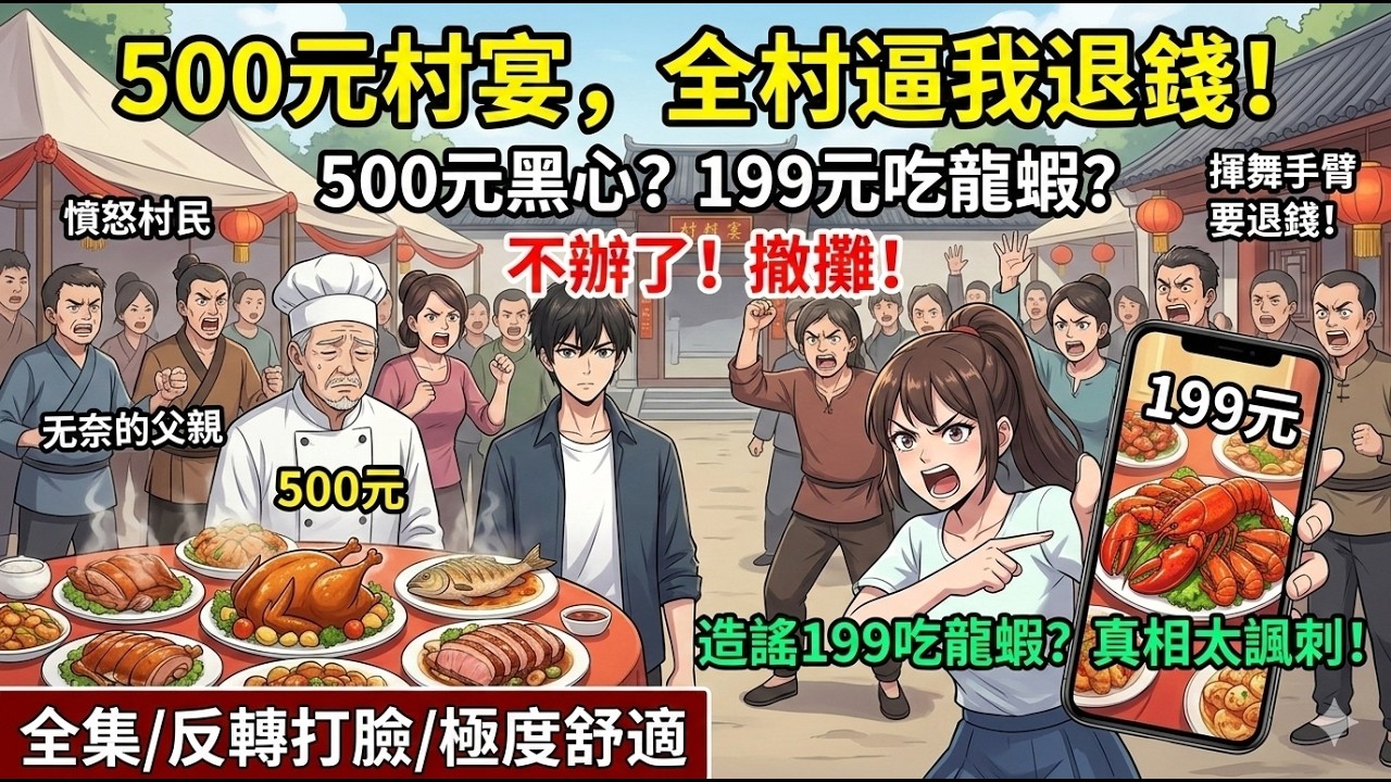 [MULTISUB]我爸辦村宴被罵「黑心」？造謠者稱城裡199就能吃龍蝦，全村集體逼我爸退錢！真相曝光後，全村人守著泡麵哭求我爸開火！ | Village Banquet | 一口氣看完 | 都市爽文