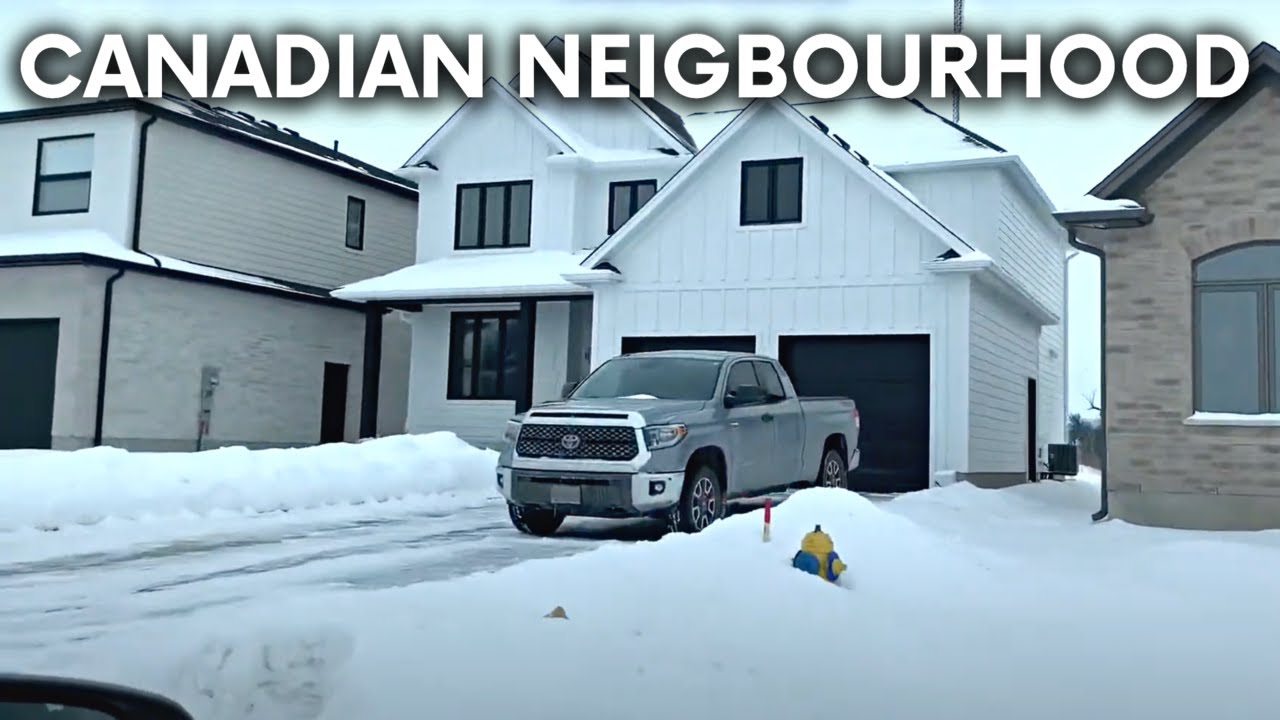 Canadian Neighborhood in Winter | London Ontario