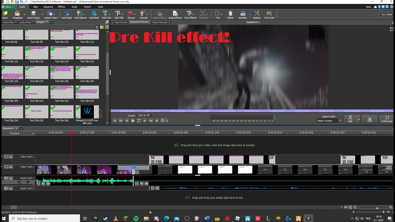 How to make a Pre Kill effect in Videopad! How to edit like LMGK Small toturial #1