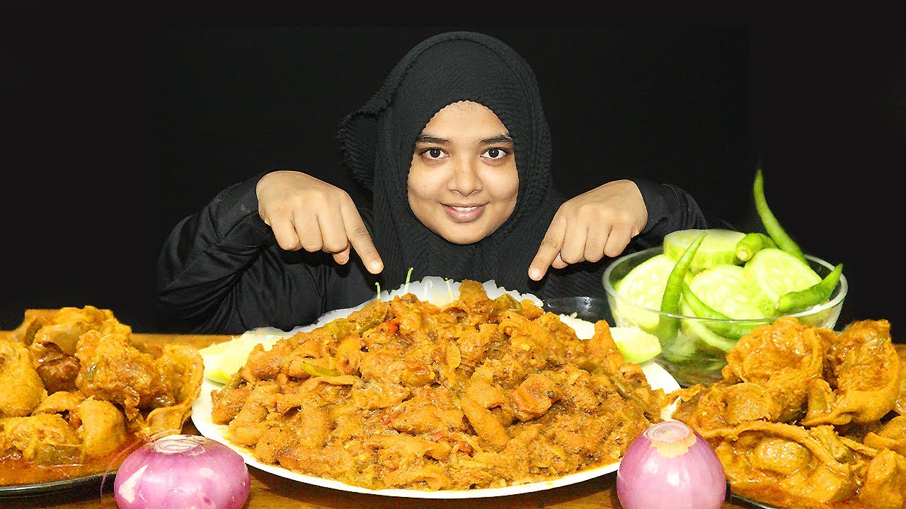 Real Mukbang▶ EATING MUTTON BOTI CURRY WITH RICE, CHICKEN LIVERCURRY,GREEN CHILI,MUKBANG EATING SHOW