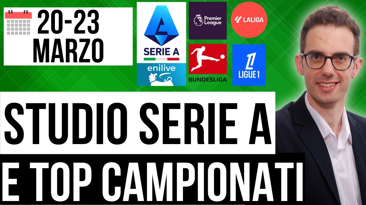 Studio Serie A e top campionati: pronostici dal 20 al 23 marzo