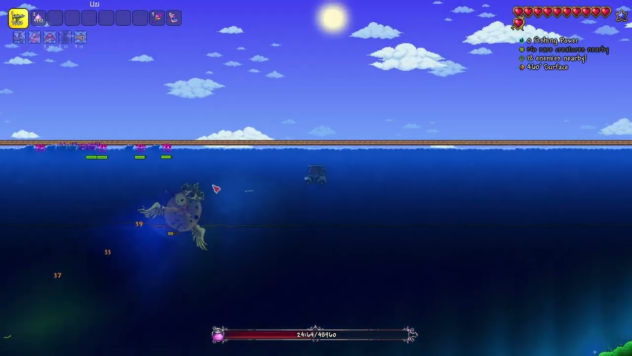 Terraria 1.4.5 | Legendary Queen Slime no armor/accessories hitless (ft. ocean and flipper potion)