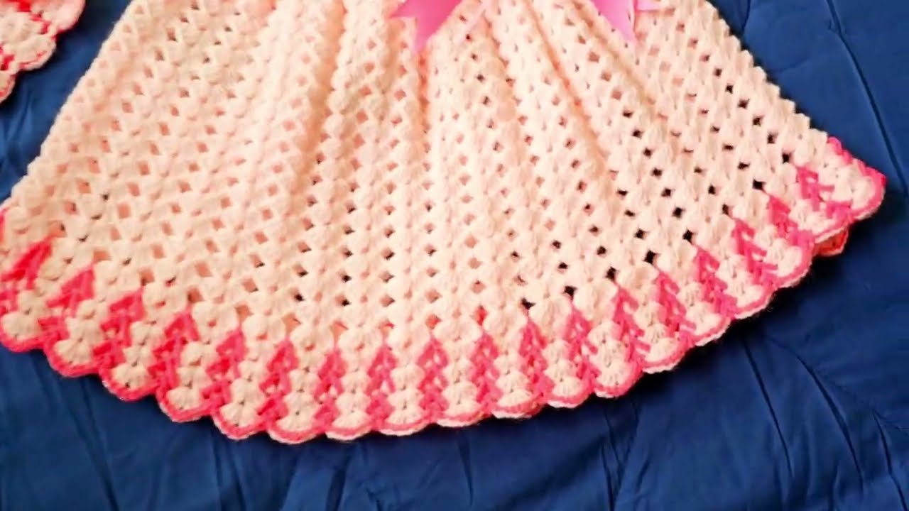 VESTIDO para NIÑAS a crochet en TODAS LAS TALLAS parte 1 - todo en crochet