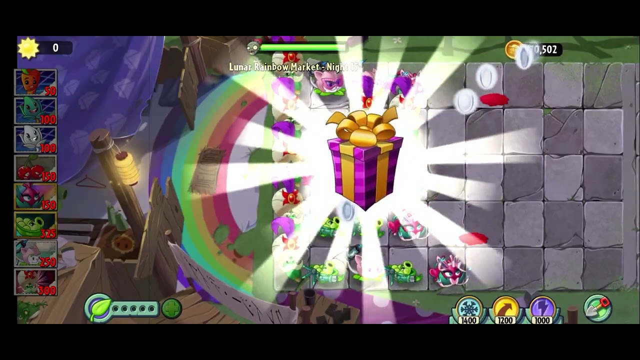 Plantas vs zombies 2 reflourished lunar rainbow market noche 13,14,15,16 y 17