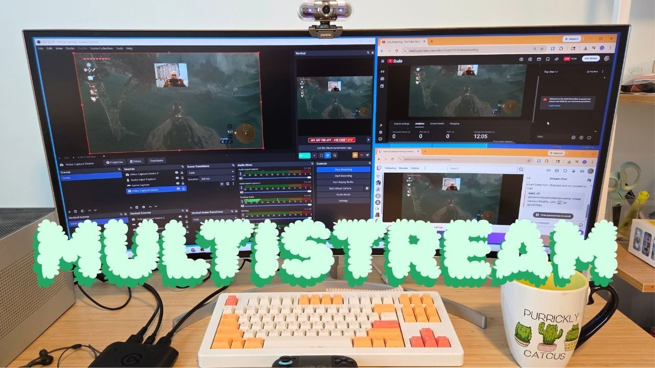 Стриминг на Twitch для начинающих. Часть 5: Мультистриминг с OBS на YouTube Live и Twitch.