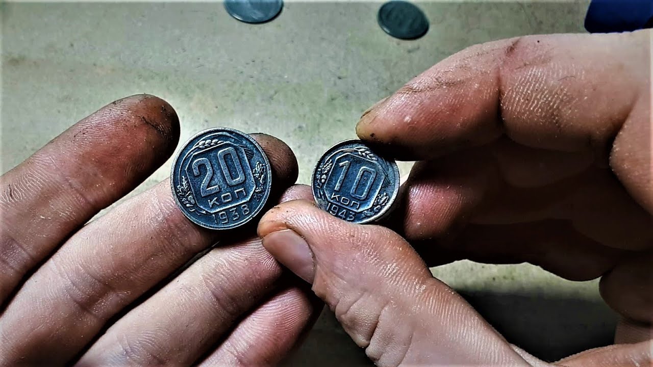 Быстрая чистка и патинирование ранних мельхиоровых монет СССР