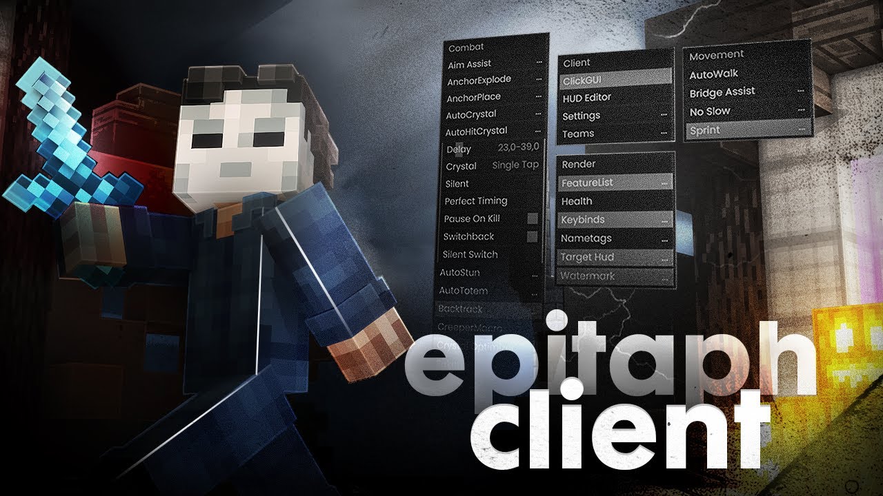 Взломанный клиент: Epitaph Client для Minecraft &mdash; лучший PVP-клиент 1.21.4 для Sword в 2025 году
