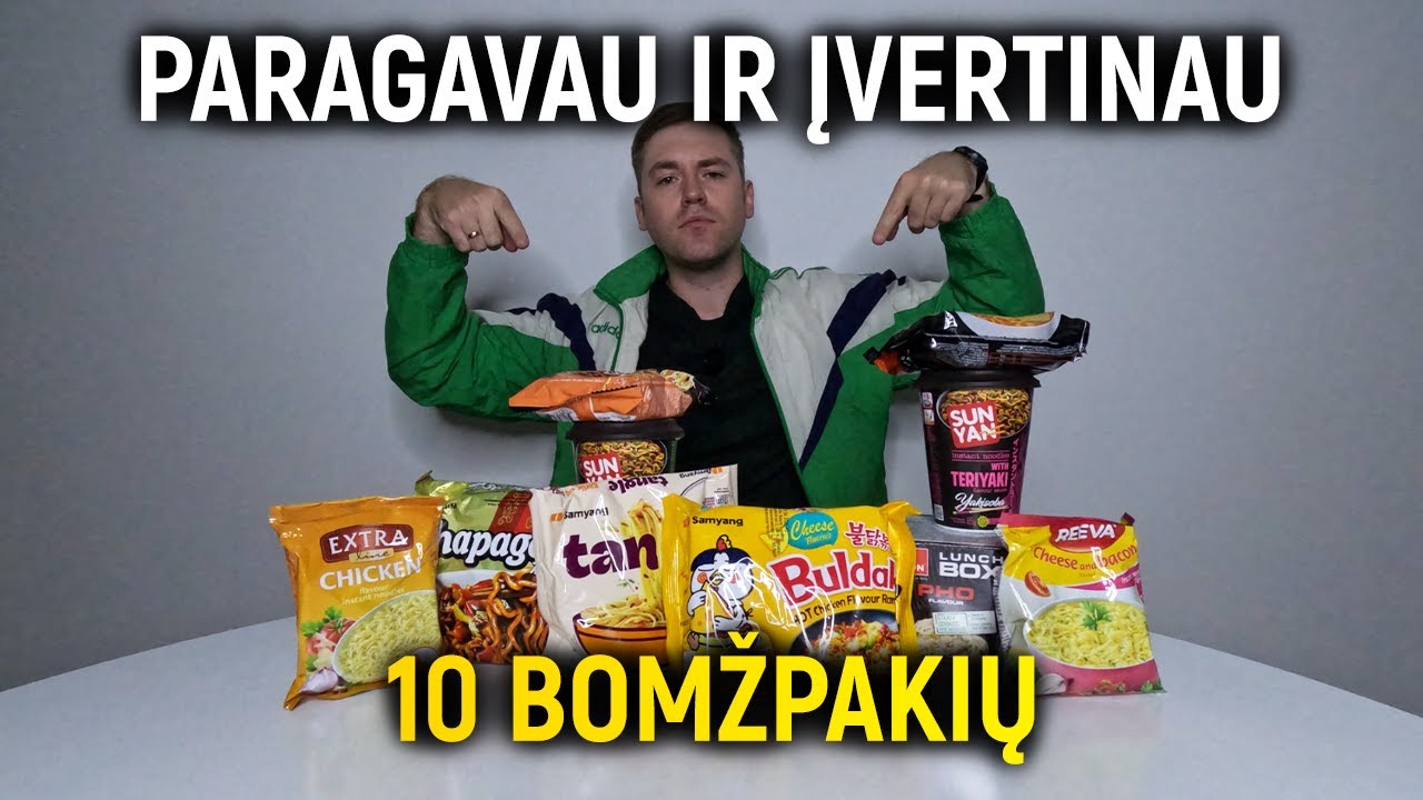 PARAGAVAU IR ĮVERTINAU 10 BOMŽPAKIŲ