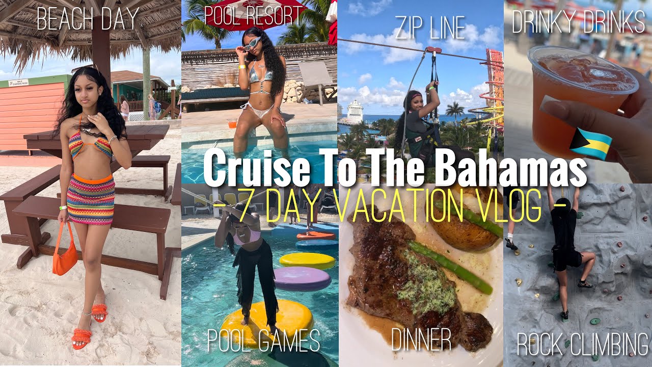 Vacation Vlog: Cruise To The Bahamas | Zip Line,Rock Climb, Beach Day, Historic Tour & So Much More!