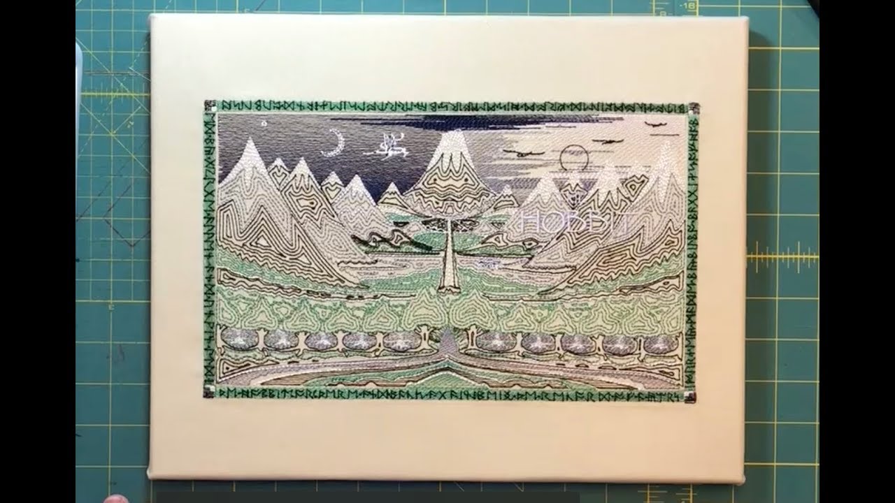 How to wrap embroidery on stretched canvas