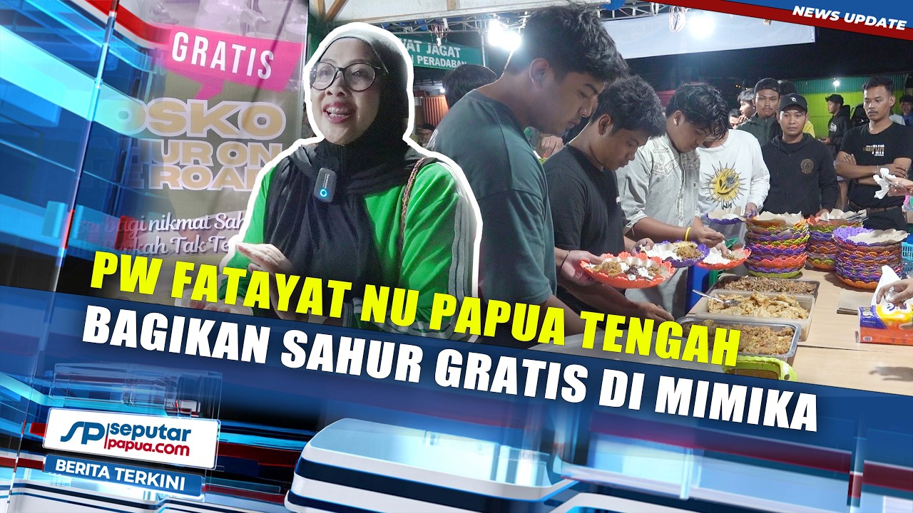 PW Fatayat NU Papua Tengah Bagikan Sahur Gratis di Mimika