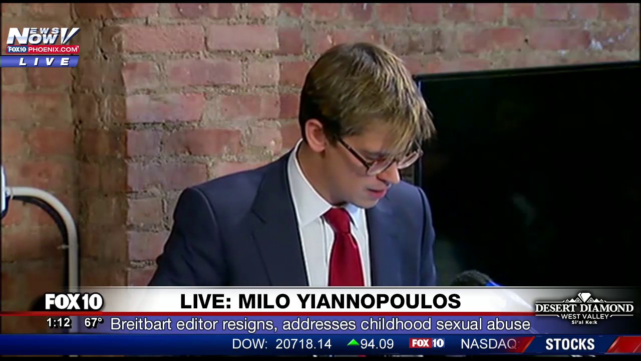 PRESS CONFERENCE: Milo Yiannopoulos Resigns from Breitbart, Tells Story of Past Sexual Abuse (FNN)
