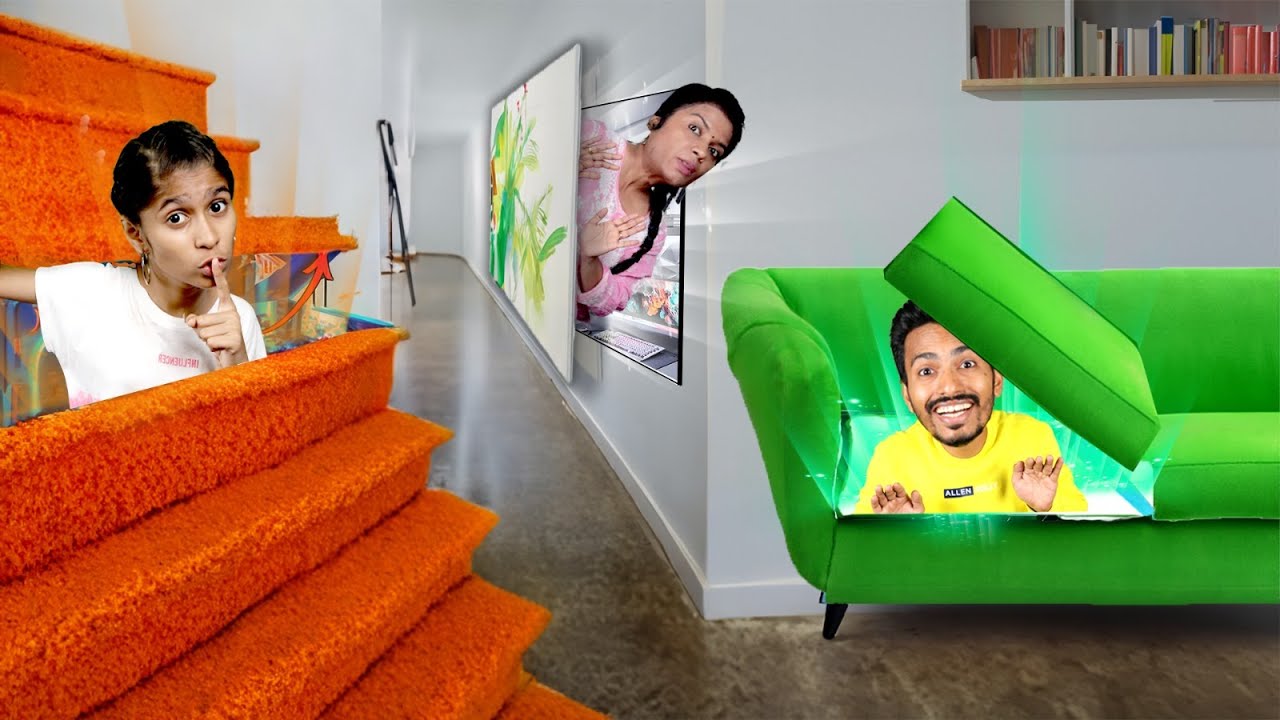 We Built Secret Room In Three Color | You&rsquo;d Never Find