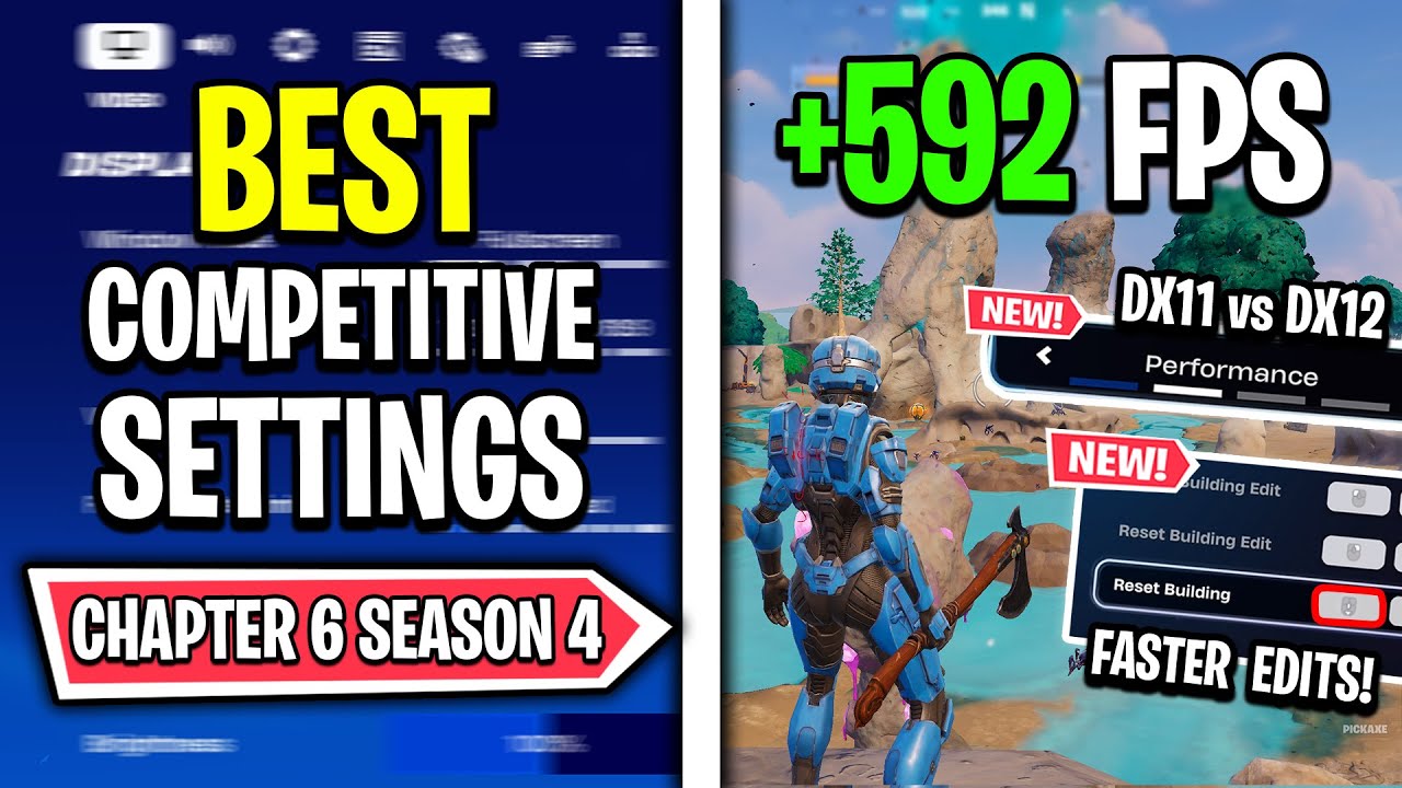 The BEST Competitive Settings in Fortnite Chapter 6 Season 4! (No Delay)