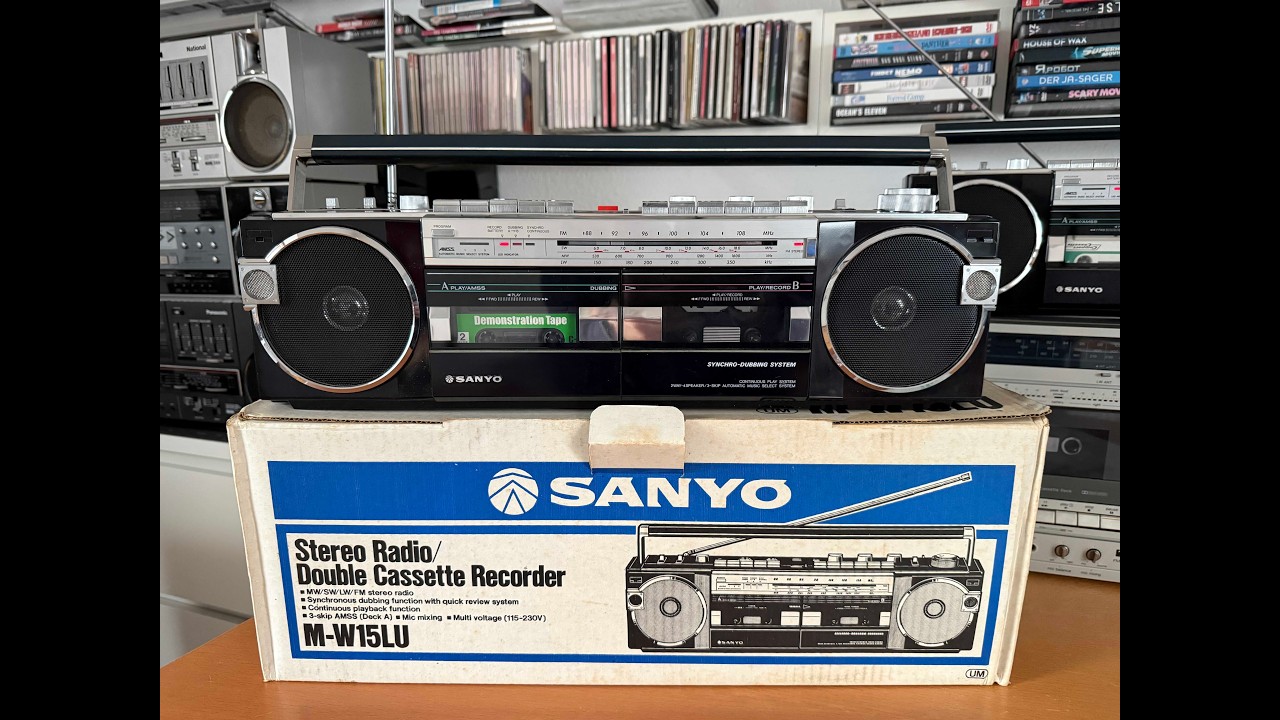 SANYO M-W15 LE. Unboxing. Original box. A queen of the night. 80s4ever.