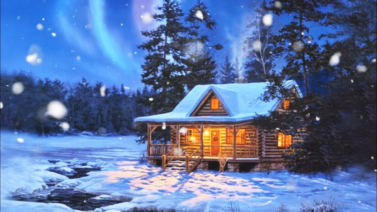 Musique de relaxation, zen, relaxante + joli chalet de montagne, d'hiver, sous la neige (F. Amathy)