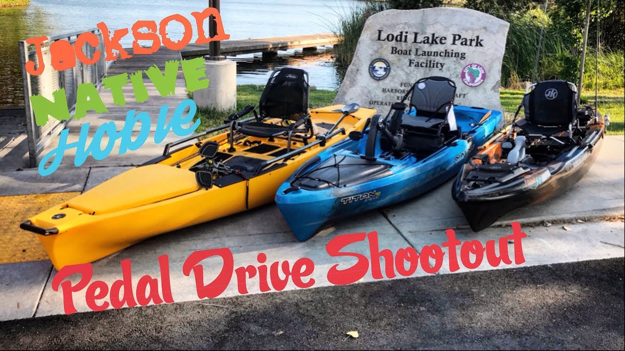 Pedal Drive Shootout: Native Titan VS Hobie PA VS Jackson Coosa FD