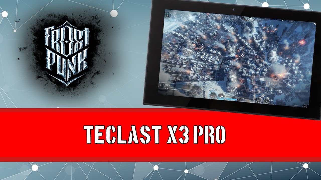 Gra Frostpunk na chińskim tablecie Teclast X3 Pro z Windows 10