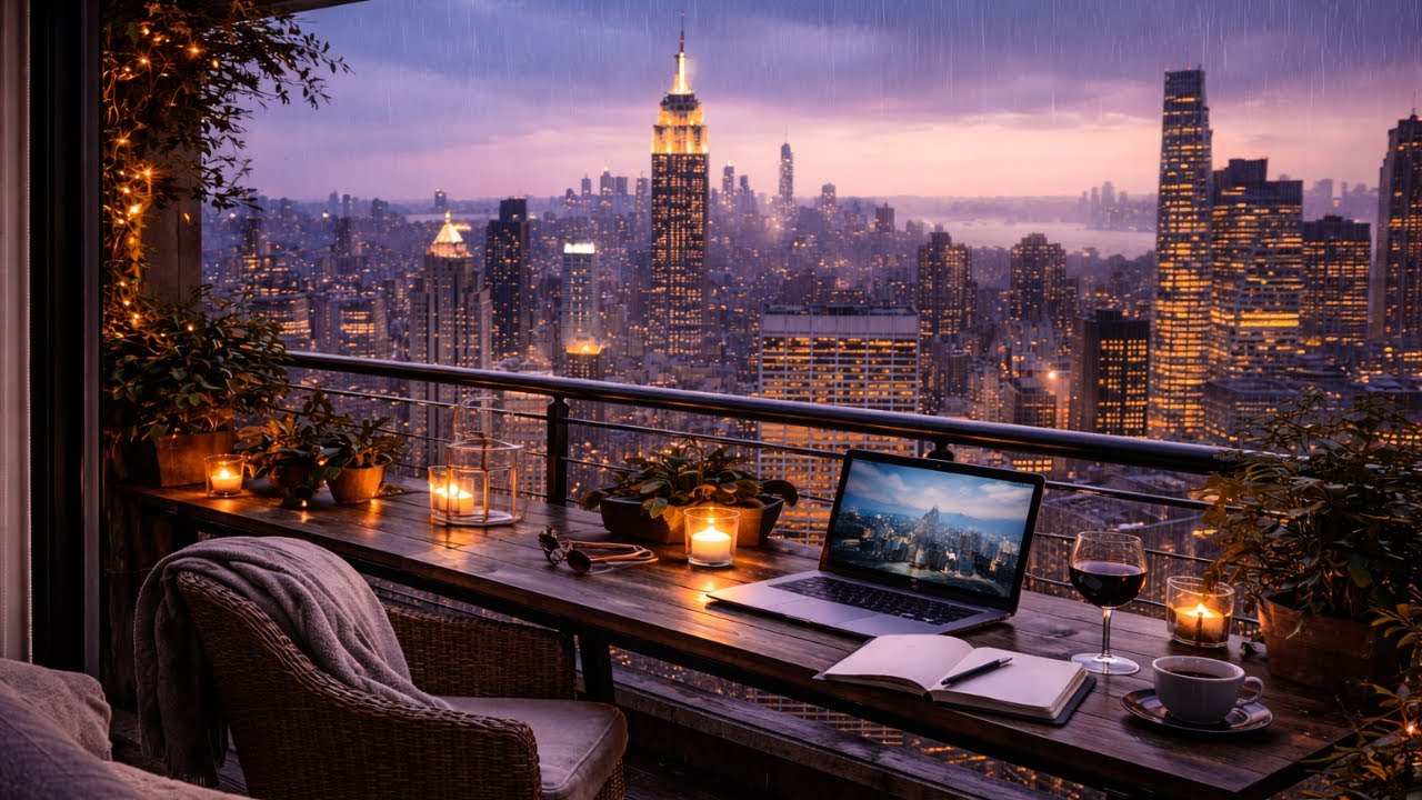 Late Night Lofi 🌧️ New York Rain Beats to Detox Your Mind & Organize Thoughts