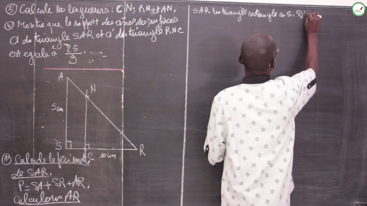 Exercices - Troisième - Mathématiques : Théorème de Pythagore / Position de Thales / M. Diop