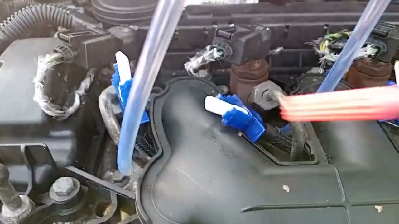 Checking the return injectors of the VOLVO V50 2.0 D/Проверка форсунок на обратку VOLVO V50 2.0 D