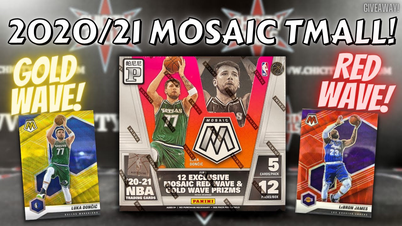 GOLD & RED WAVES! 2020/21 Panini Mosaic Basketball ASIA EXCLUSIVE TMALL Box! *GIVEAWAY*