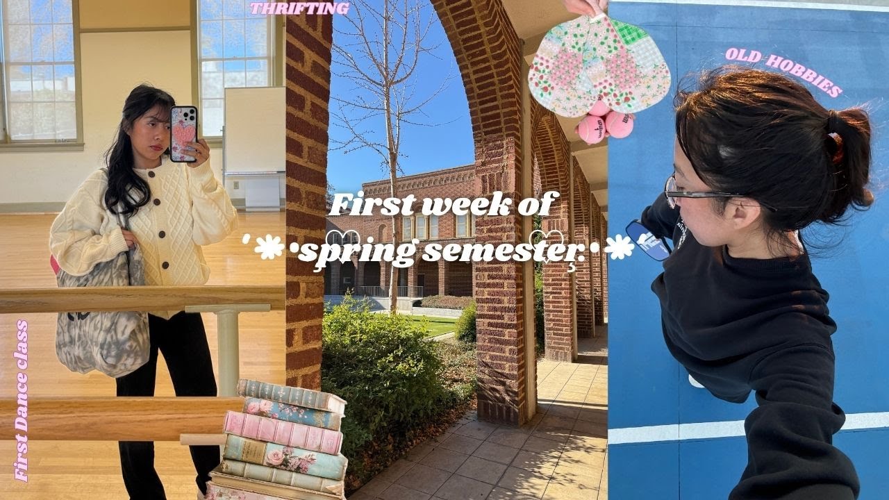 First week of Spring semester ✨🤍🎀